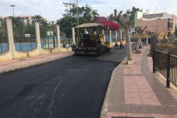 Últimas obras del plan de asfaltado del Fdcan en Telde (Foto TA)